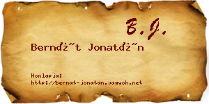 Bernát Jonatán névjegykártya